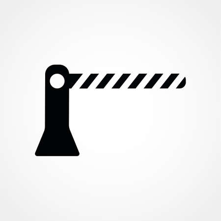 The barrier icon. Roadblock and borderline, stop, railroad crossing symbol. Flat Vector illustrationのイラスト素材