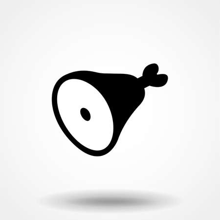 Piece of meat icon. Simple illustration of piece of meat vector icon for web. Illustration isolated vector sign symbolのイラスト素材