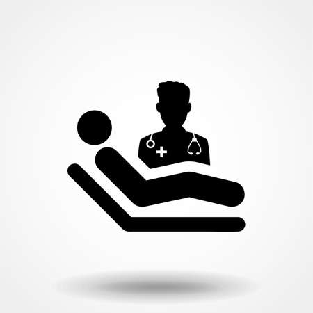patient examination icon. Element of medicine for mobile concept and web apps icon. Glyph, flat icon for website designのイラスト素材
