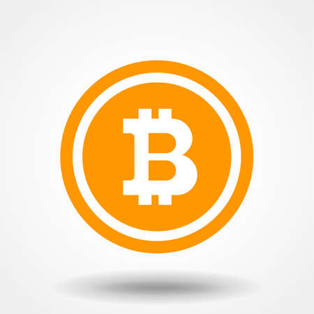 Bitcoin symbol in flat design. Vectorのイラスト素材