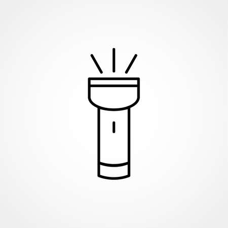 flashlight icon vector. flashlight icon outline style designのイラスト素材