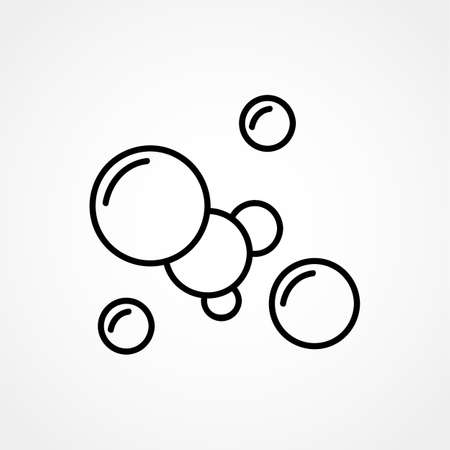 bubble vector line iconのイラスト素材