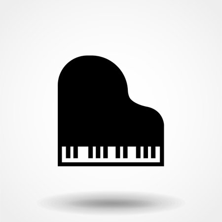 Piano Icon Isolated on White Backgroundのイラスト素材
