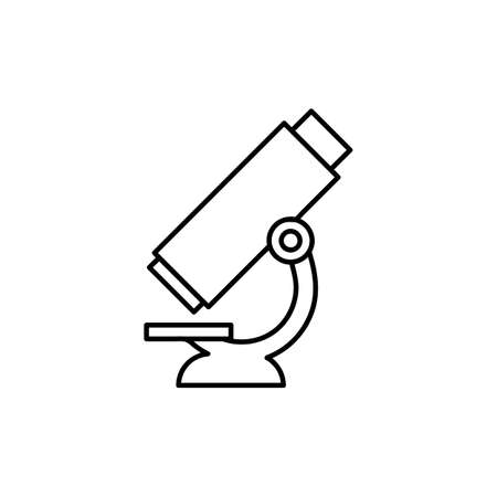 Microscope icon in flat style isolated on gray background. For your design, logo. Vector illustration.のイラスト素材