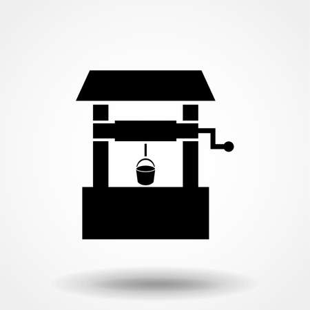 Water Well. Black simple vector iconのイラスト素材