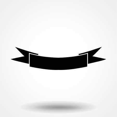 The banner icon. Ribbon symbol. Flat Vector illustrationのイラスト素材
