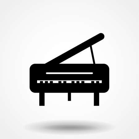 piano icon in trendy flat designのイラスト素材