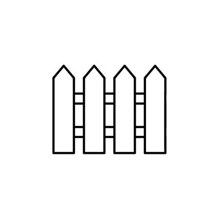 Fence outline icon, modern minimal flat design style, vector illustrationのイラスト素材