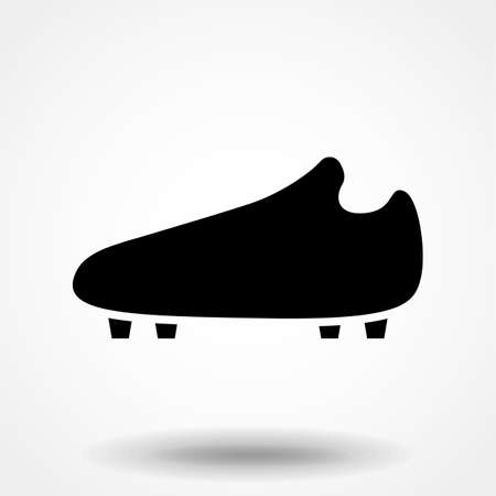 Football shoes in trendy flat style isolated on background. Football shoes logo, app, UI. Vector illustration, EPS10.のイラスト素材