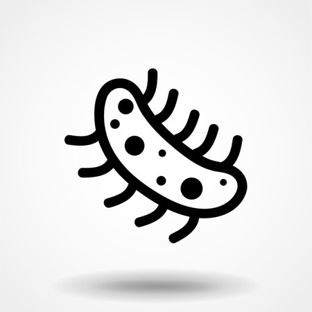 microbe, bacterium icon isolated on white background EPS 10のイラスト素材