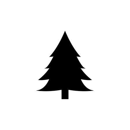 Spruce, christmas tree icon. Signs and symbol for websites, web design, mobile app on white backgroundのイラスト素材