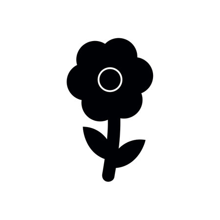 Flower Icon in trendy flat style isolated on background. Spring symbol for your web site design,  app, UI. Vector illustration.のイラスト素材