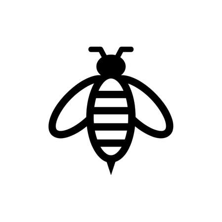 Honey bee icon. Farm animal sign. Graph symbol for your web site design, app, UI. Vector illustrationのイラスト素材