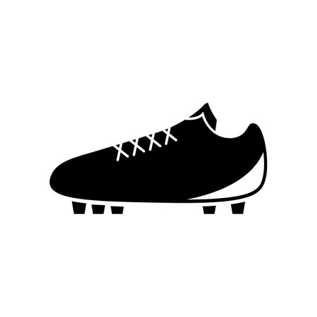 Soccer boot Icon. Isolated on white background, Vector illustrationのイラスト素材