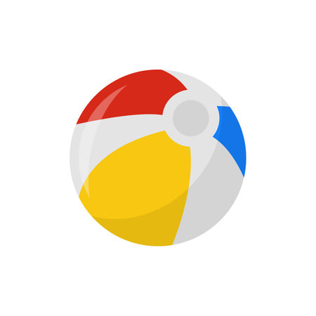 beach ball icon in flat style isolated. Vector Symbol illustration.のイラスト素材