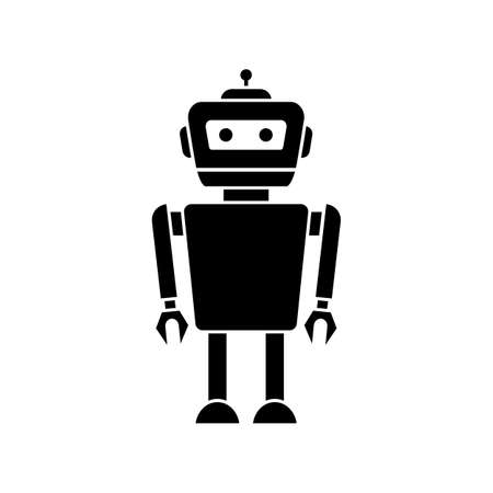 Robot icon. Vector illustration on white background.のイラスト素材