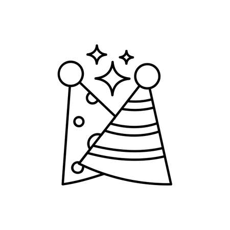 Party hat icons. Isolated vector illustration of icon sign concept for your web site mobile app UI design.のイラスト素材