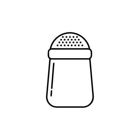 Salt shaker seasoning line art vector icon for food apps and websitesのイラスト素材