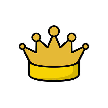 Royal Crown flat icon. Vector sign, colorful pictogram isolated on white. VIP symbol, logo illustration. Flat style designのイラスト素材