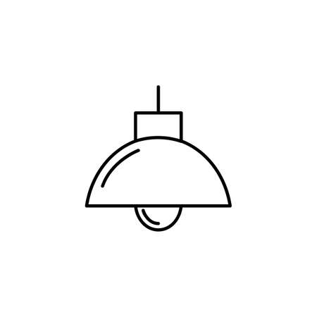Symbol of Chandelier. Thin line Icon of Furniture. Pictogram Graphic for Web Design. Quality Outline Vector Symbol Concept. Premium Mono Linear Beautiful Plain Laconic Logoのイラスト素材