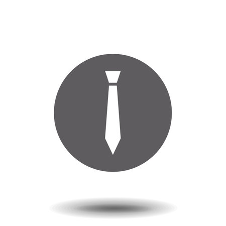 Tie Icon in trendy flat style isolated on white background. Necktie symbol for your web site design, logo, app, UI. Vector illustration.のイラスト素材
