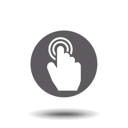 Click icon in trendy style isolated on white background. Flat vector illustrationのイラスト素材