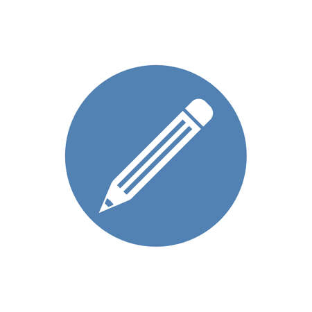 Pencil icon in trendy glyph style design. Vector graphic illustration. Pencil icon for website design,  and user interfaceのイラスト素材