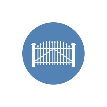 Fence vector icon in trendy glyph style design. Vector graphic illustration. Fence icon for website designのイラスト素材