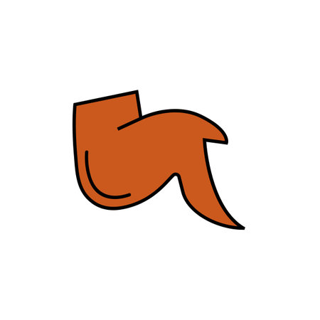 Chicken Wing Simple Vector illustration in trendy style isolated on white background.のイラスト素材