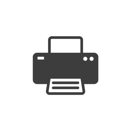 Printer icon on white backgroundのイラスト素材