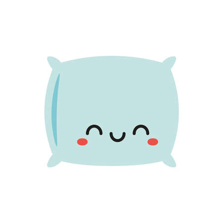 Cute smiling pillow icon vectorのイラスト素材