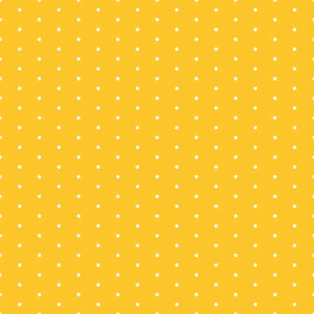 Yellow seamless pattern with white dotsのイラスト素材