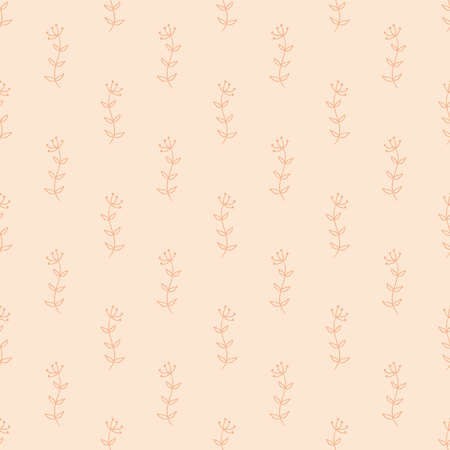 Hand drawn seamless pattern with abstract plantsのイラスト素材