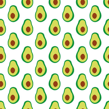 Seamless pattern with avocados slicesのイラスト素材