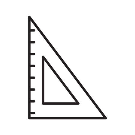 Triangular ruler icon vector on white backgroundのイラスト素材