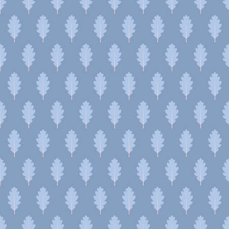 Seamless pattern with blue oak leavesのイラスト素材