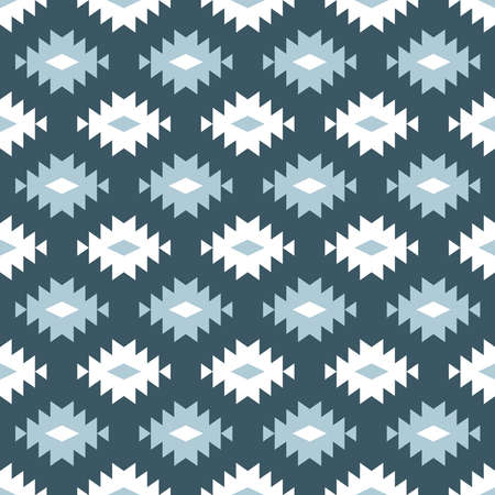 Blue and white kilim seamless pattern