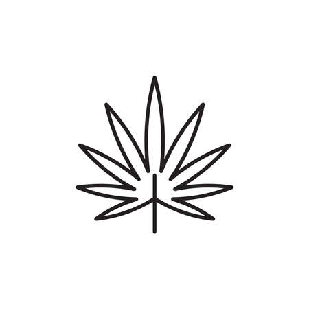 Tropical leaf icon vector on white backgroundのイラスト素材