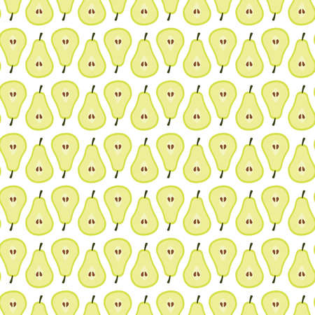 Seamless pattern with pear slicesのイラスト素材