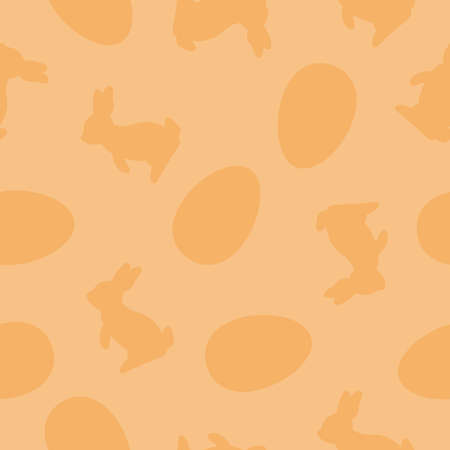 Seamless pattern with Easter eggs and bunniesのイラスト素材