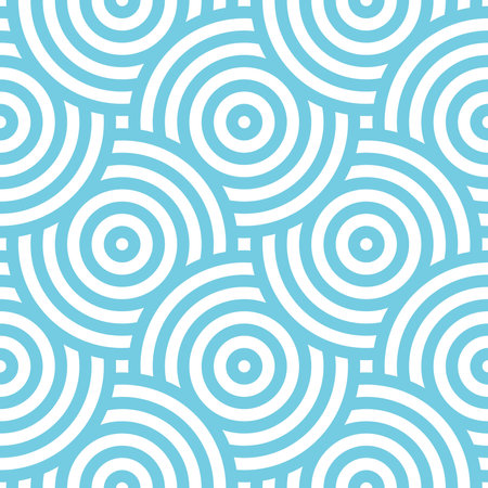 Seamless pattern with blue circlesのイラスト素材