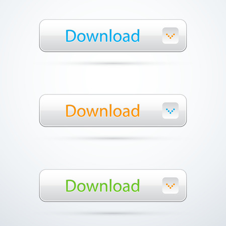 Set of download buttonsのイラスト素材