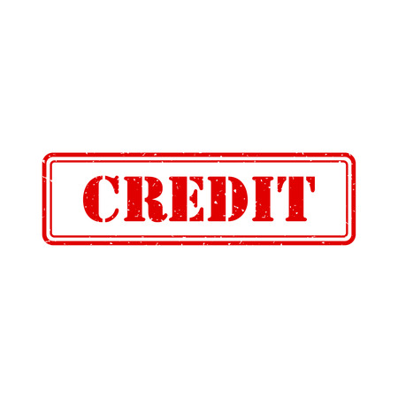Red credit stampのイラスト素材
