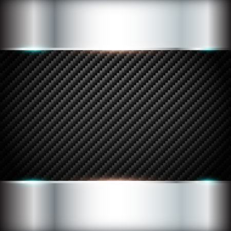 Carbon background with steel frameのイラスト素材