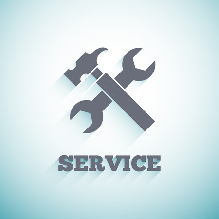 Service icon with long shadowのイラスト素材