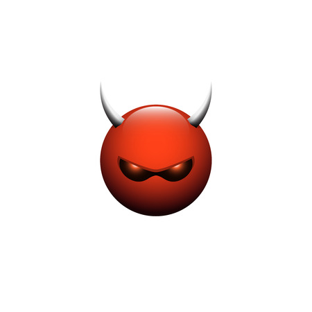 Vector angry devil iconのイラスト素材