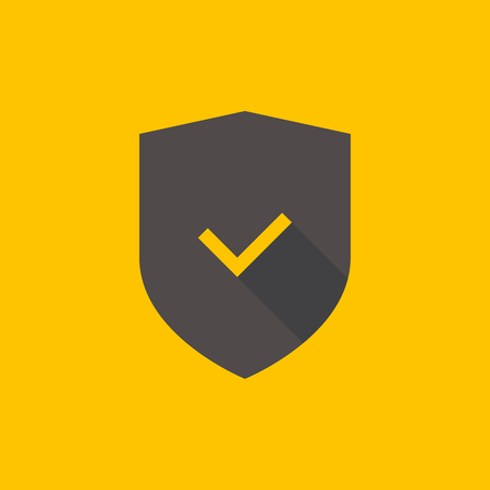 Shield and check mark iconのイラスト素材