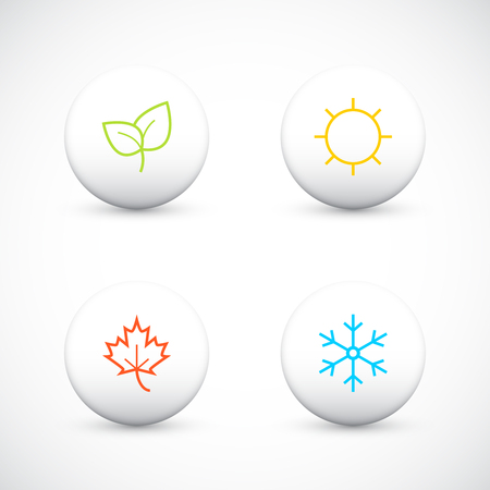 Set of season iconsのイラスト素材