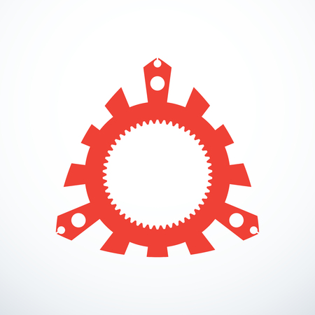 Rotor of rotary Wankel engine. Vector illustrationのイラスト素材