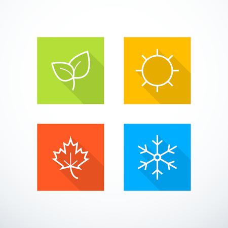 Set of season icons vector illustration.のイラスト素材